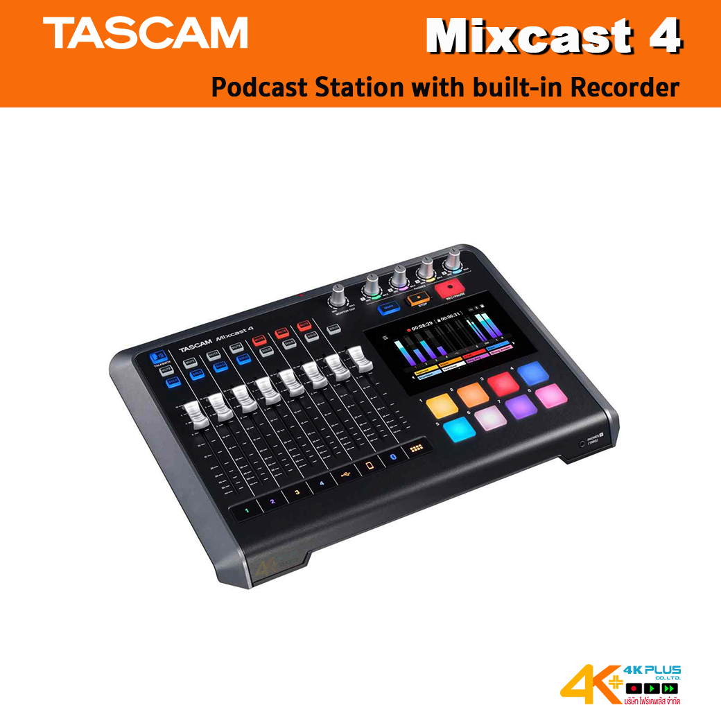 Tascam Mixcast 4 Podcast Station with built-in Recorder / USB Audio Interface