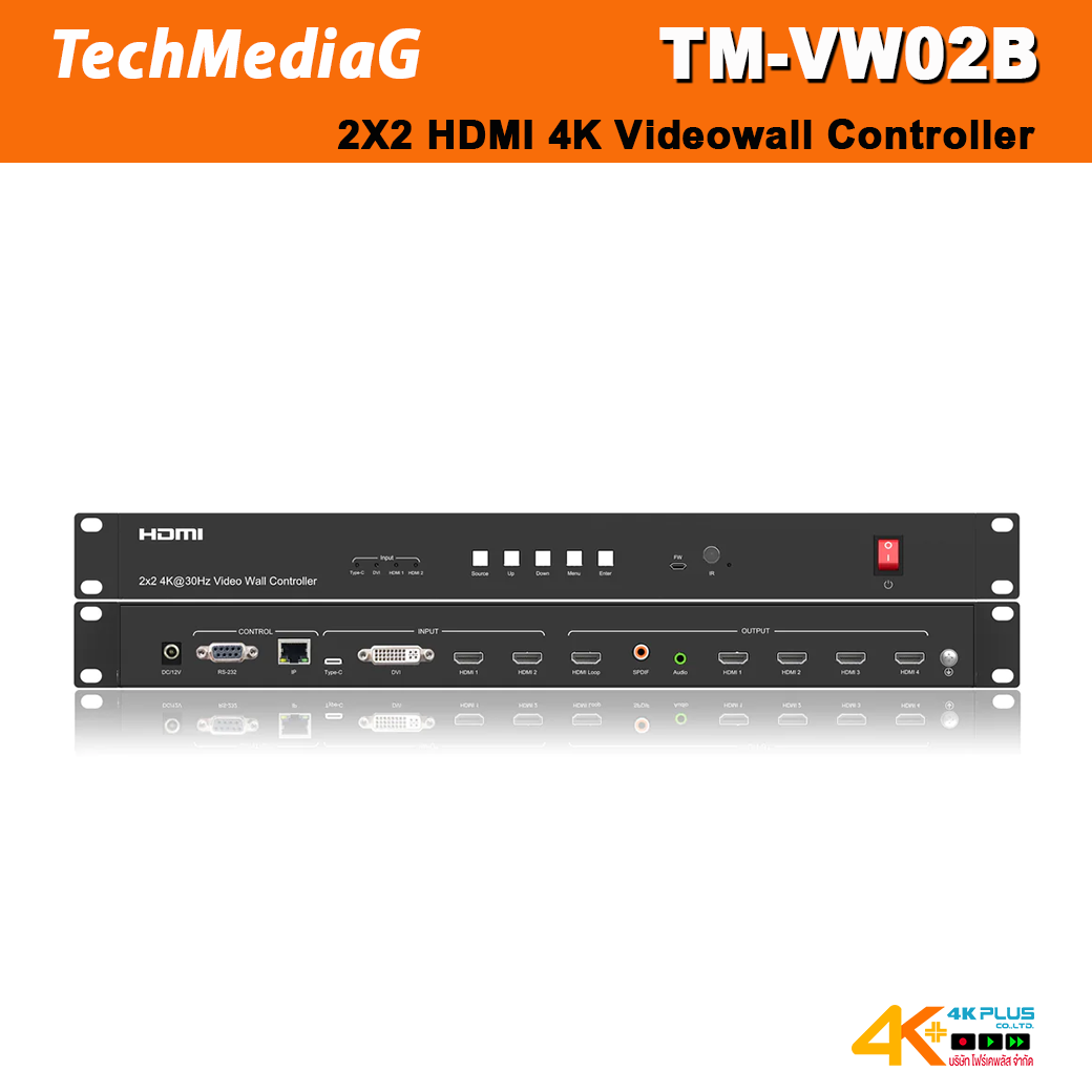 TM-VW02B 2x2 HDMI 4K VideoWall Controller