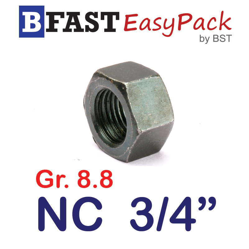 หัวน็อต NC 3/4" *เหล็กแข็งเกรด 8.8* (1 ตัว)