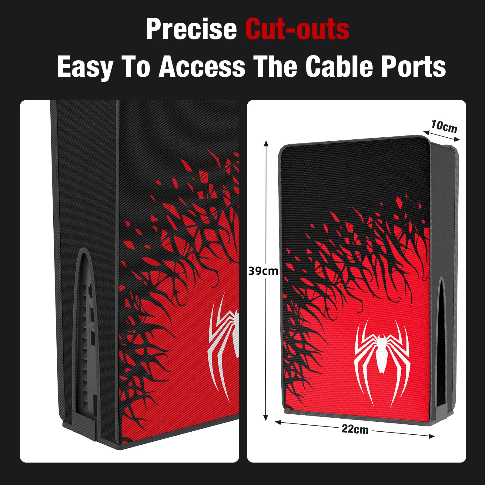 ผ้าคุมเครื่องกันฝุ่น PS5 Pro (2024) ลายสไปเดอร์ ได้ทั้งรุ่นใส่แผ่น & ดิจิทัล