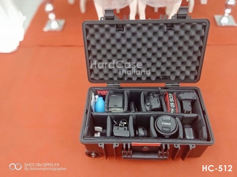 กระเป๋ากล้อง Hardcase ล้อลาก HARZ รุ่น HC-512 สีดำ ไส้ตีนตุ๊กแก Divider