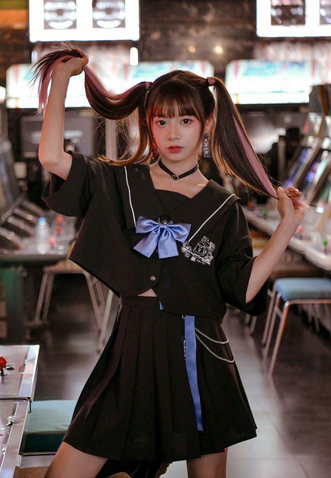SNBL Girl : เสื้อเชิ้ตทรงสูทสั้น Oversize ประดับโบว์ตามแบบ แบรนด์แท้