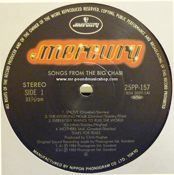 Tears For Fears - Songs From The Big Chair