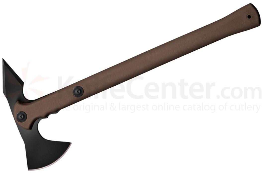 ขวาน ColdSteel Trench Hawk Drop Forged Combat Tomahawk 19" Overall, Flat Dark Earth, Secure-Ex Sheath (สีน้ำตาล)