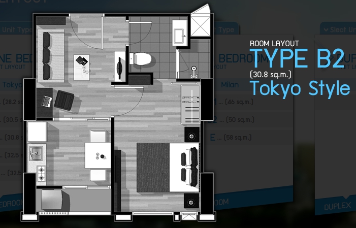 ขายดาวน์ The Capital Ratchaprarop-Vibha ราคา 390,000 ห้องขนาด 30.8 ชั้น 9 type B ทิศตะวันออกเหลือ