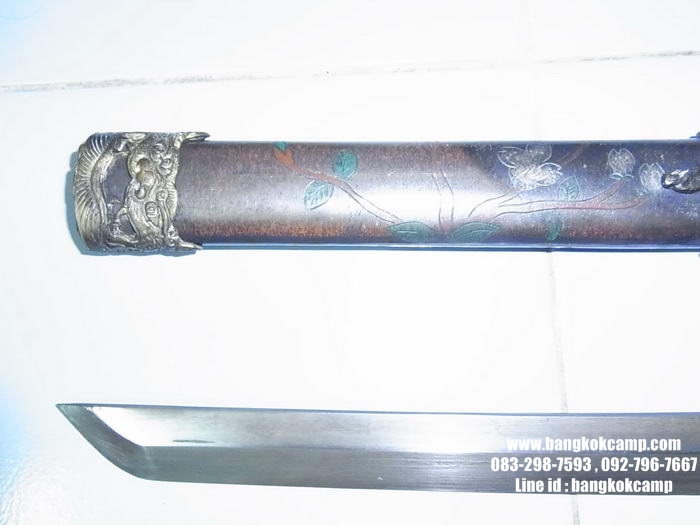 ดาบซามูไร ใบมีดเป็นเหล็กลาย (ใบมีดดามัสกัส)