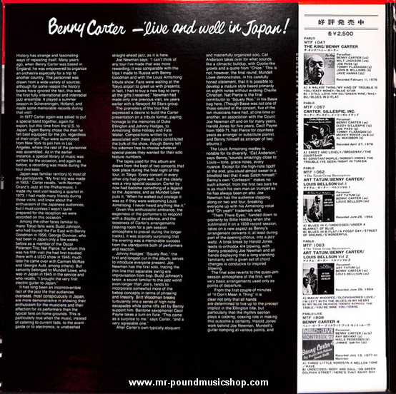 Benny Carter - Live And Well In Japan!