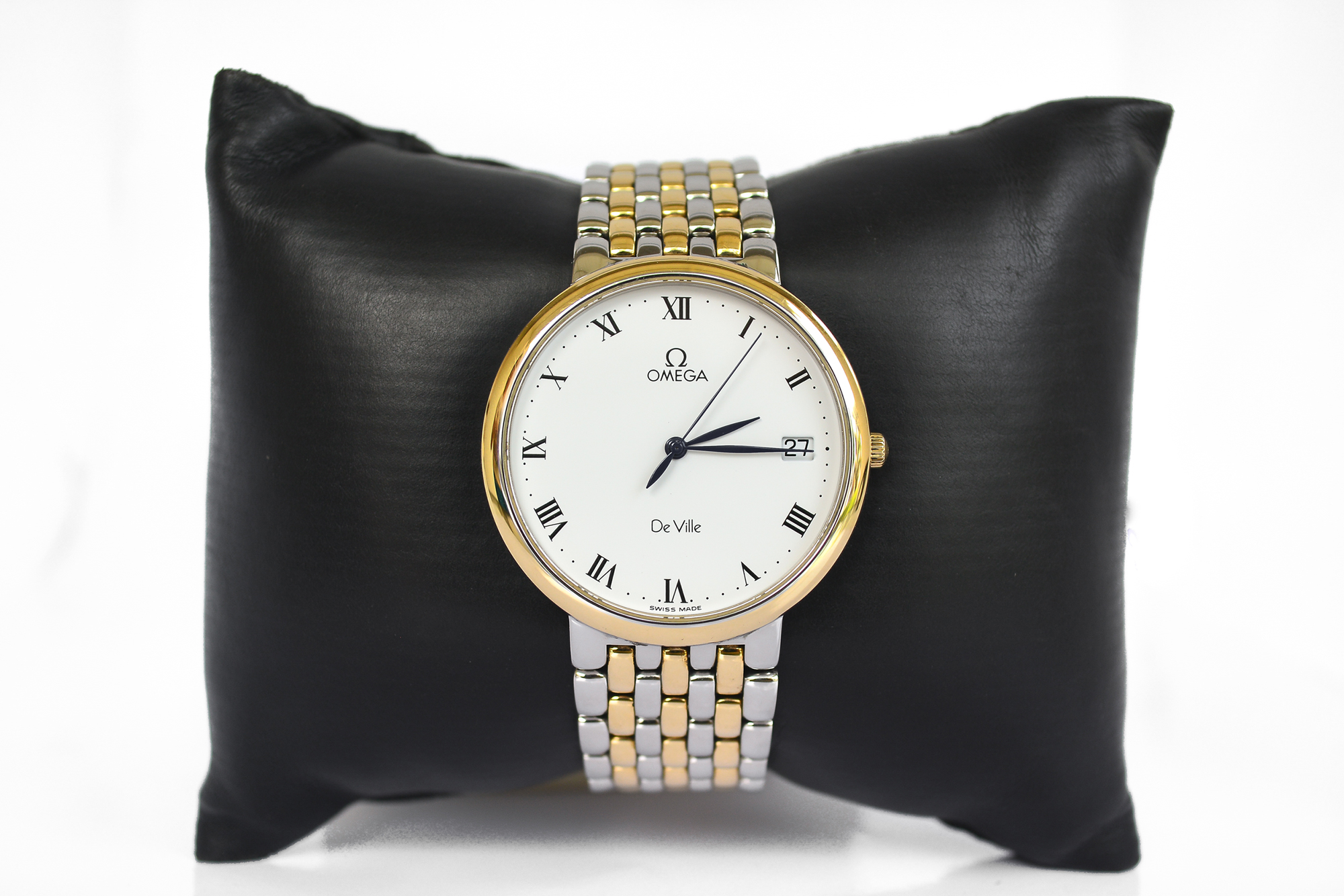 Omega Deville Date 18K หลักโรมัน หน้าขาว (Sold)