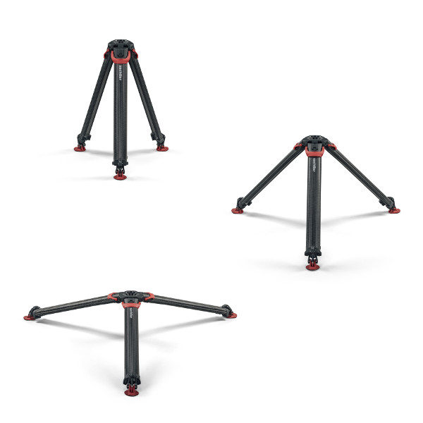 Sachtler Flowtech 75 MS Carbon Fiber Tripod with Mid-Level Spreader Rubber Feet