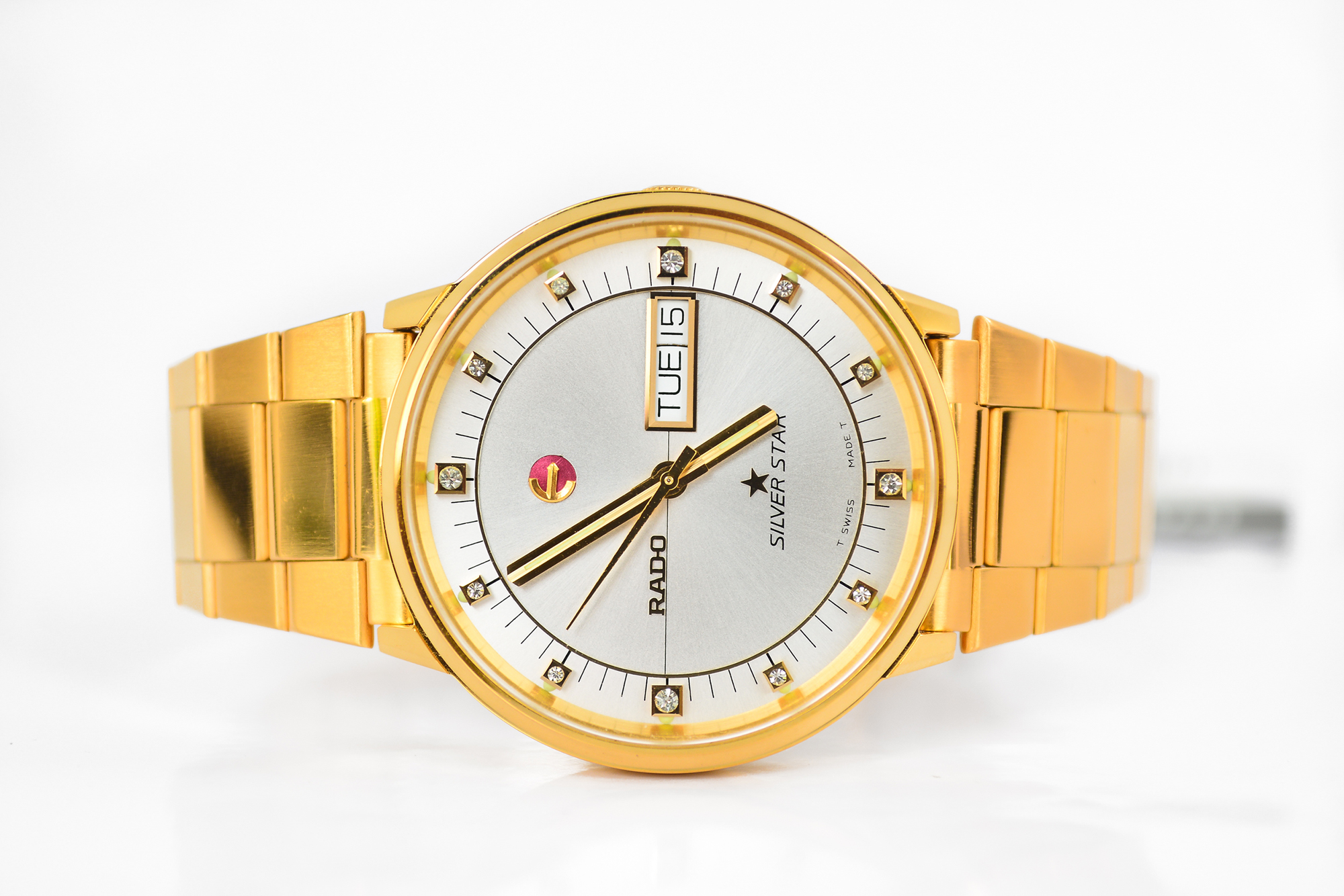 Rado Silver Star Automatic Day-Date เรือนทอง หลักพลอย