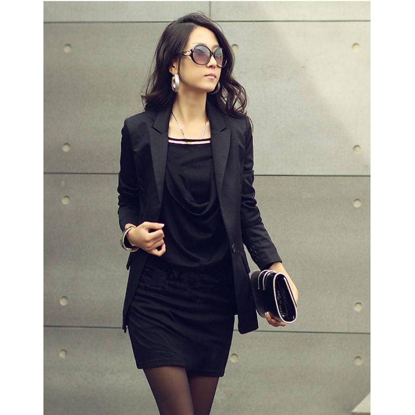 Fashion Women Mini Dresses Long Sleeve Slim Sexy OL Dresses For Women Trendy Fashion Style Online One-pieceBlack