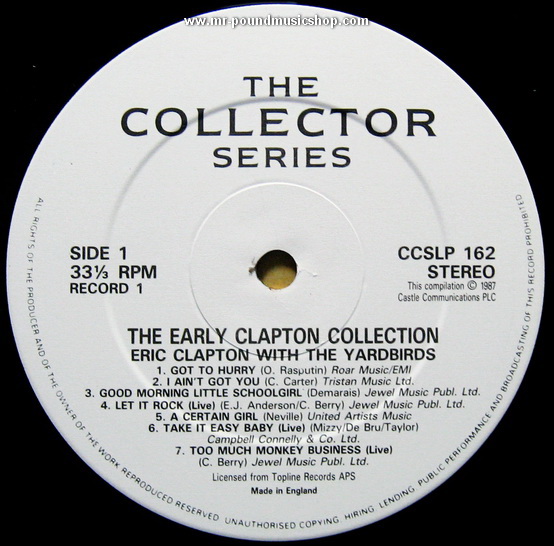 Eric Clapton Feat. The Yardbirds, Jimmy Page and John Mayall's Blusesbreakers - The Early Clapton Collection