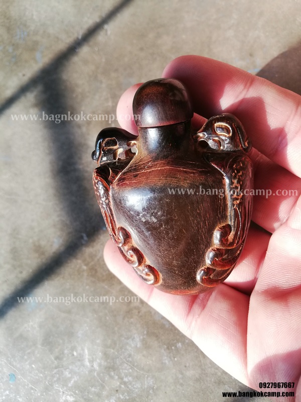 ขวดยานัตถ์ แกะจากเขาสัตว์ รูปนกคู่ (7)