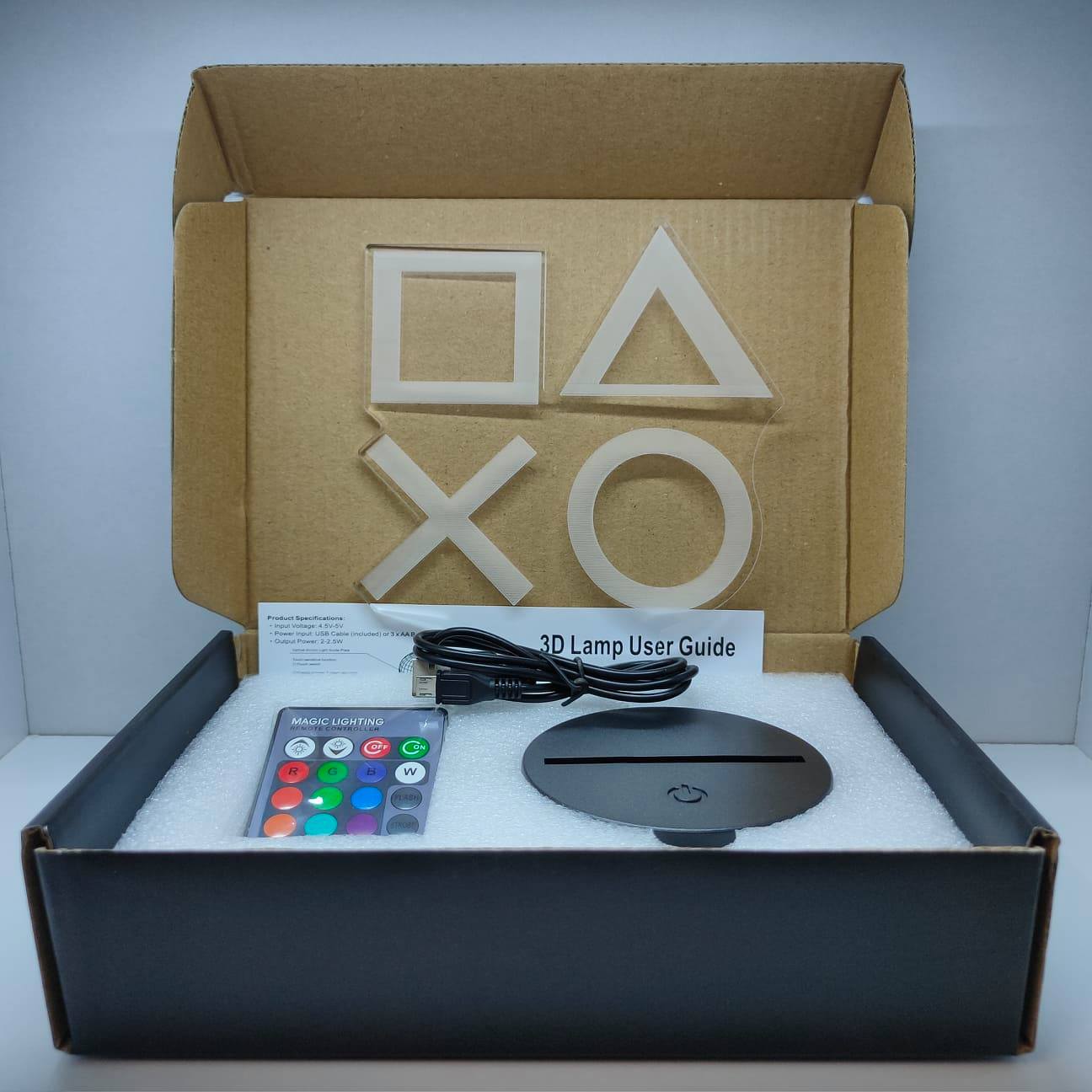 (ลิ้ง1)โคมไฟอะคริลิค 3D Game พร้อมรีโมท 16 เฉดสี