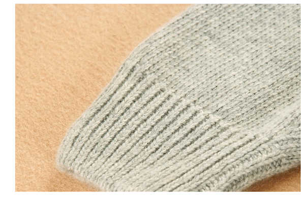 fashion เสื้อกันหนาวไหมพรม ลายกระต่าย คอกลม สีเทา ใส่เที่ยว น่ารักๆ