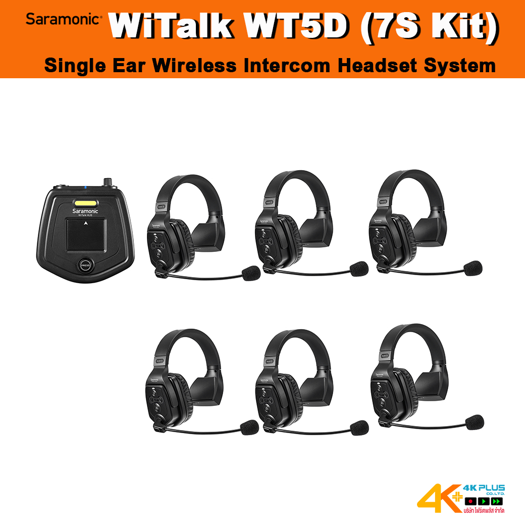 Saramonic WiTalk WT5D (7S Kit) Single Ear Wireless Intercom Headset System