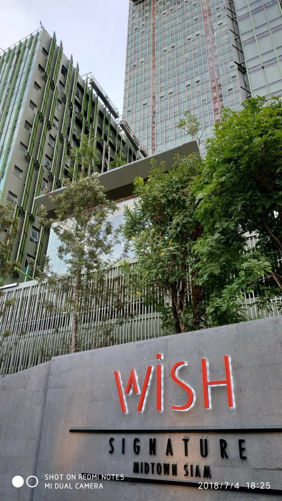 ให้เช่าคอนโดใหม่ Wish Signature Midtown Siam (วิช ซิกเนเจอร์ มิดทาวน์ สยาม) 1 ห้องนอน 1 ห้องน้ำ ขนาด 27 ตรม