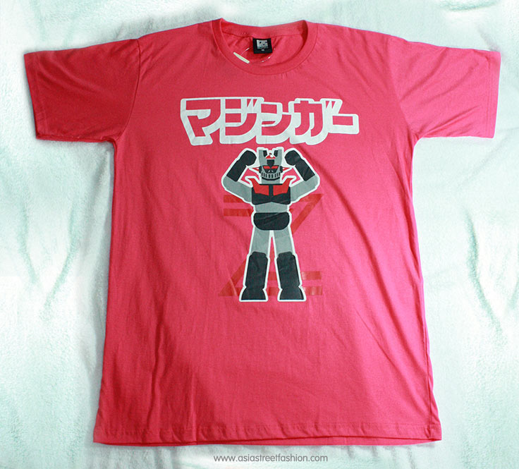 T-Shirt เสื้อยืดกันดั้ม Mazinger Z มาซินเกอร์ Z หุ่นกายสิทธิ์ (Zaku II) สุดเท่ห์ สีชมพู จากร้าน GUNZU !!โปรโมชั่น