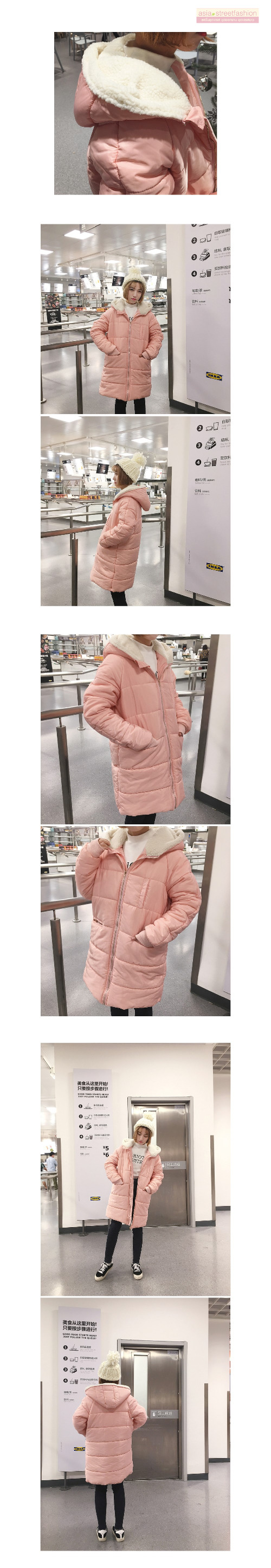 เสื้อโค้ทกันหนาวฮู้ดดี้ กันหนาวกันลม ผ้าในลอนบุนวม+ซับในขนแกะ พร้อมส่งจ้า สีดำ