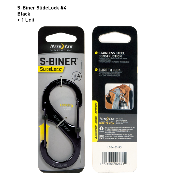 NiteIze S-BINER SlideLock #4 -Black