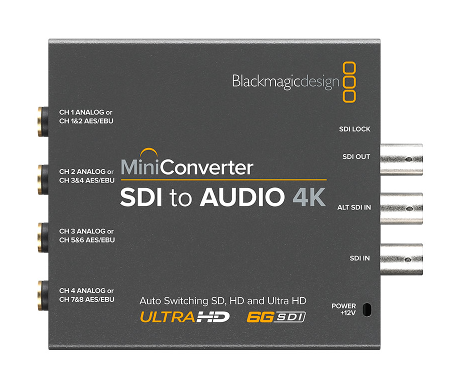 Blackmagic Mini Converter SDI to Audio 4K (SD/HD/3G-SDI audio de embedde)