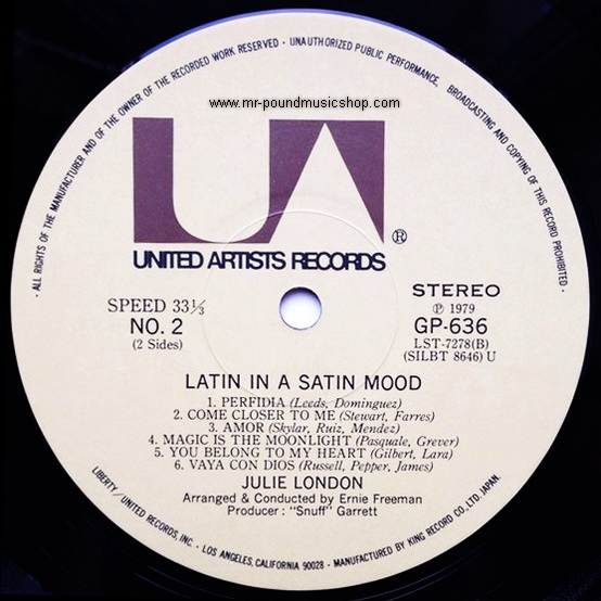 Julie London - Sings Latin in a Satin Mood