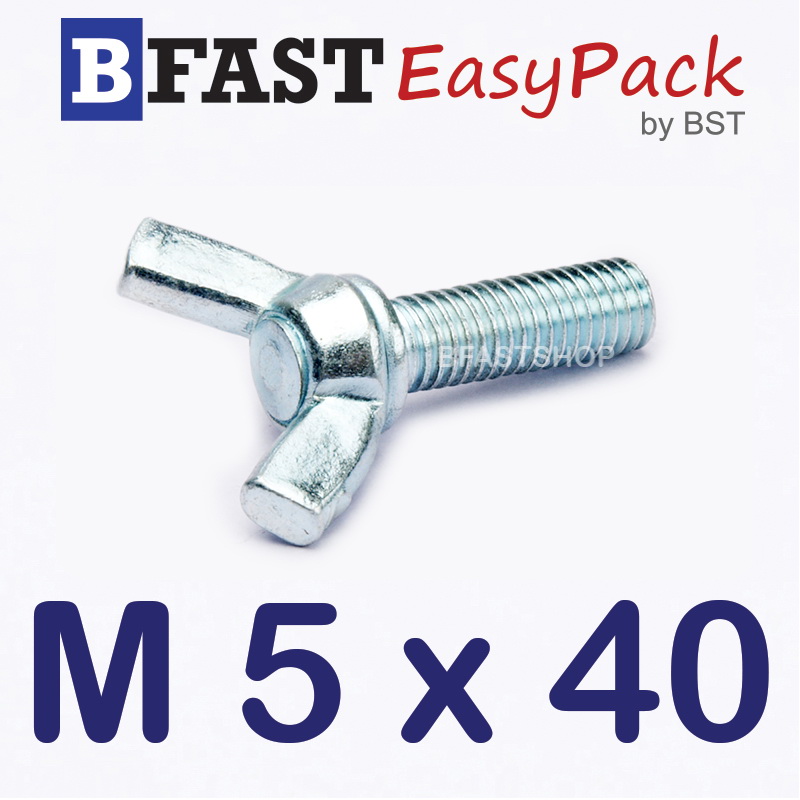 สกรูหางปลาหูกระต่าย M5 x 40 (4 ตัว/ถุง)