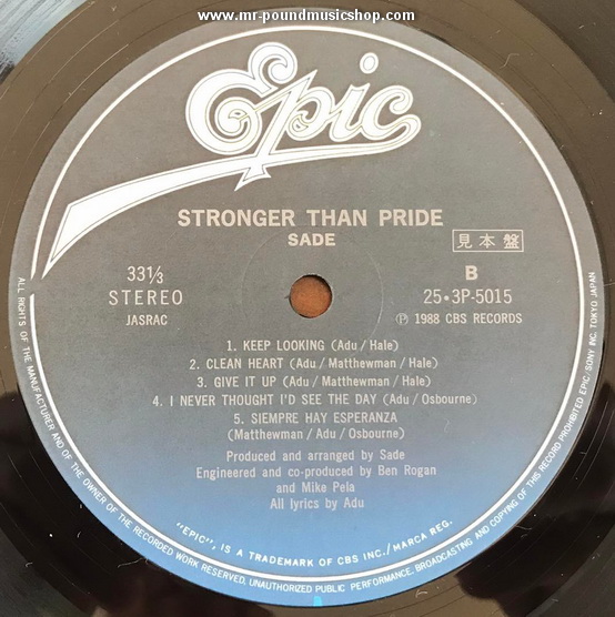 Sade - Stronger Than Pride