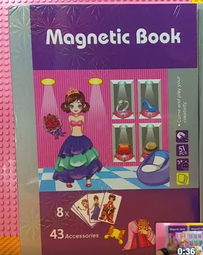 หนังสือแม่เหล็ก มีการ์ด 8 รูป แผ่นแม่เหล็ก 43 อัน