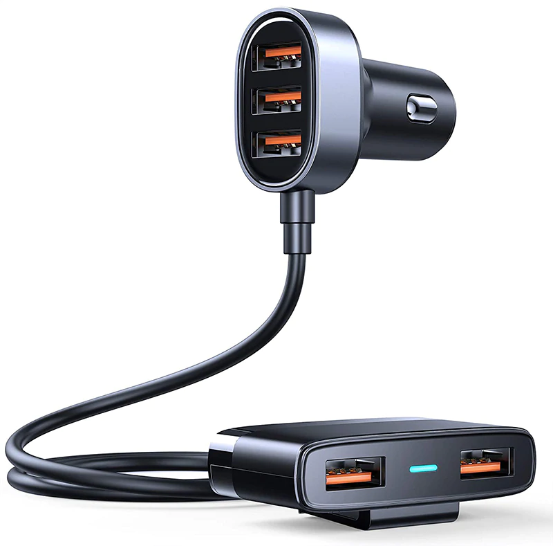 Joyroom JR-CL03 Car Charger 5 USB Ports - ที่ชาร์จในรถแบบ 2 จุด สามารถติดเบาะหลังได้ 5V/6.2A / 31W