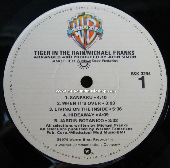 Michael Franks - Tiger in The Rain