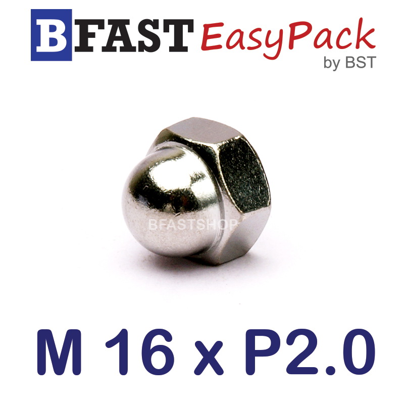 หัวน็อตหมวก M16 x P2.0 (2 ตัว/ถุง)