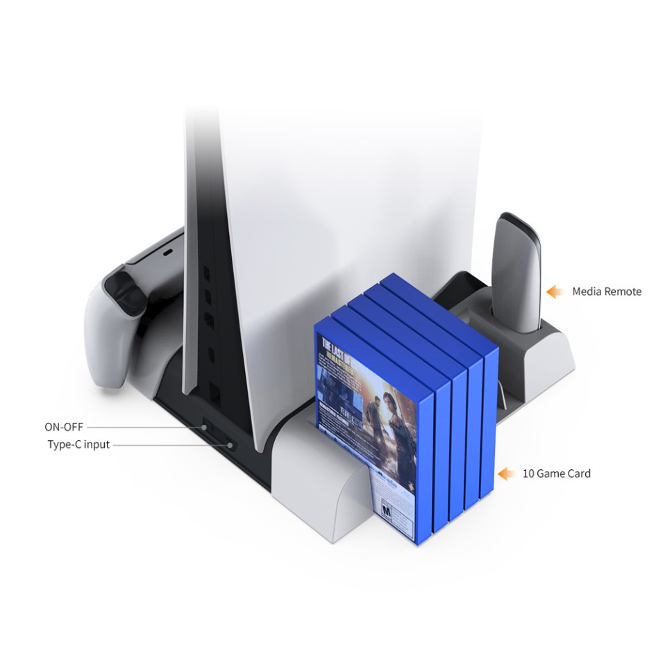 DOBE PS5 รุ่นแรก Multifunctional Cooling Stand แท่นวางเครื่อง แบบใส่แผ่นและดิจิตัล