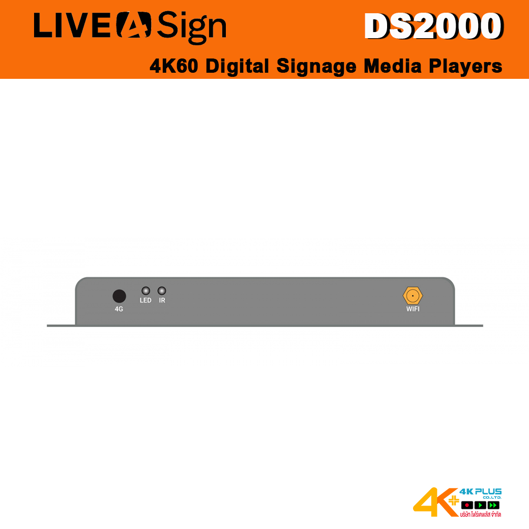 LIVE4Sign DS2000 4K60 Digital Signage Media Players With HDMI Input