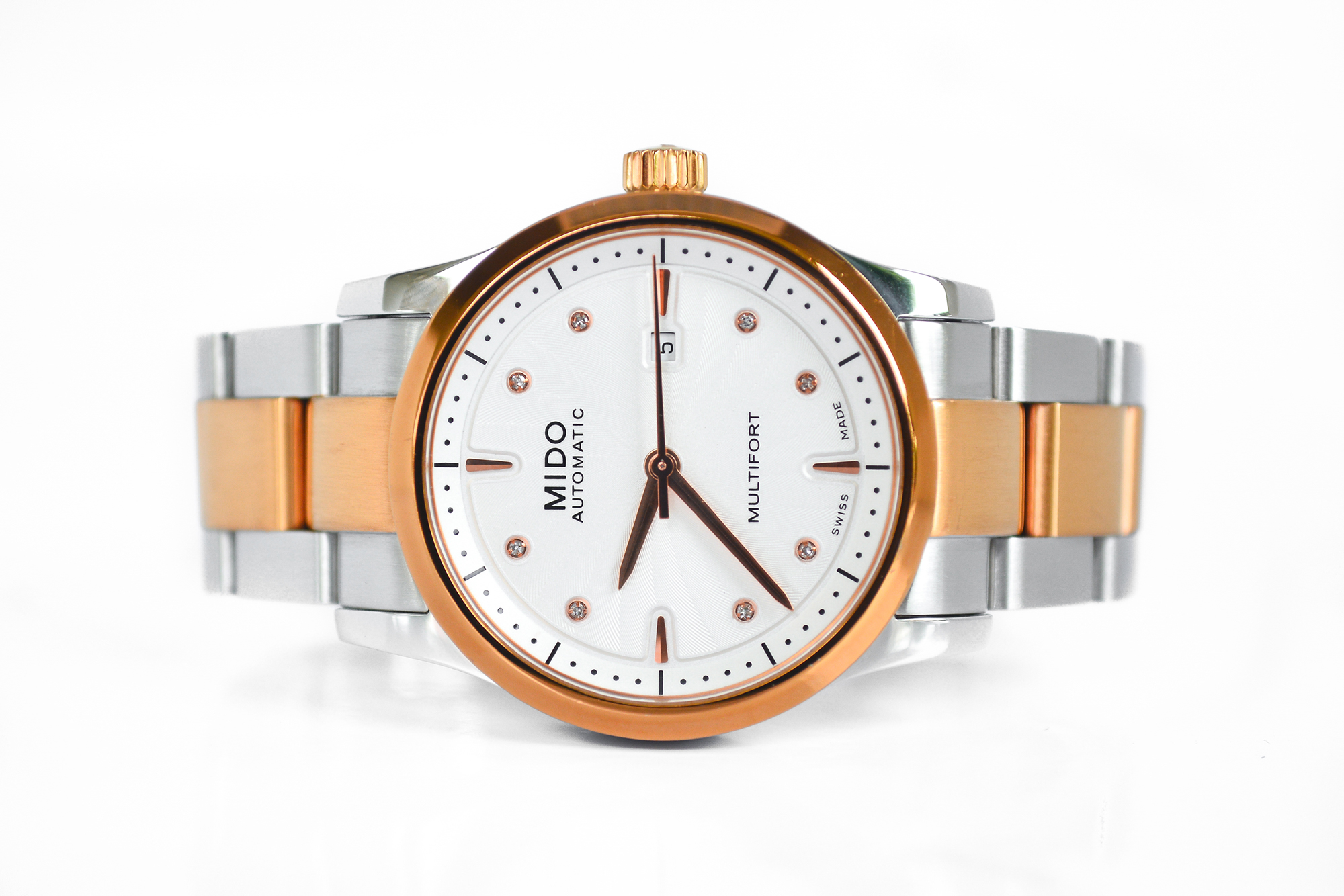 Mido Multifort Pink gold ฝังเพชร สองกษัตริย์