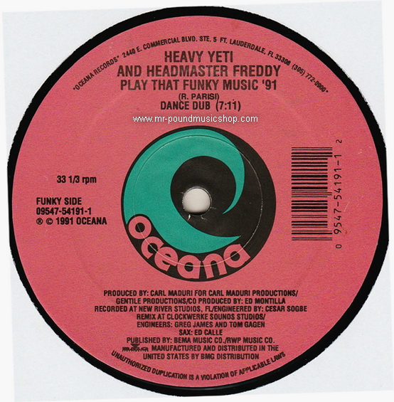 Heavy Yeti And Headmaster Freddy - Play That Funky Music '91