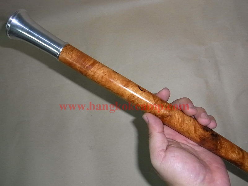 ไม้หายาก... ไม้ตะพด(ไม้ปุ่มมะค่า, ปมมะค่า) ลายสวยมาก หัว+ท้ายไททาเนียม หัวทรงป้าน