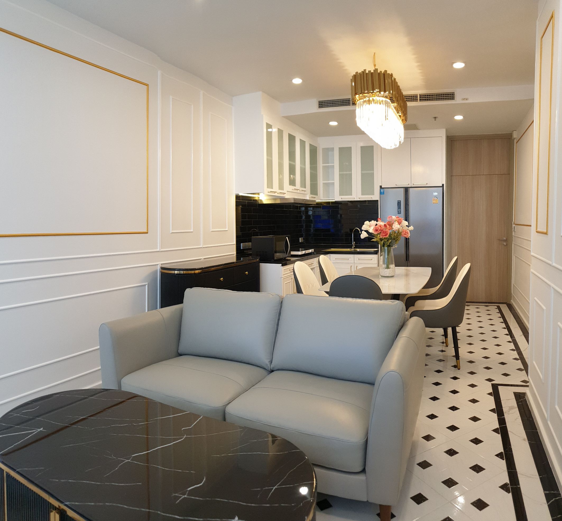 ให้เช่าคอนโด Noble Ploenchit (โนเบิล เพลินจิต) ห้องใหม่ไม่เคยเข้าอยู่ 1 ห้องนอน 1 ห้องน้ำ ตกแต่ง luxury