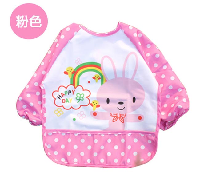 เสื้อกันเปื้อนเด็กแขนยาวกันน้ำ ลายการ์ตูน