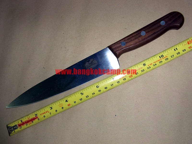 มีด Victorinox ใบมีด15,19,22cm. (6,7.5,9นิ้ว) ด้ามไม้ Made in Switzerland ใหม่ แท้ (5.2000.15,19,22) ชุด3เล่ม