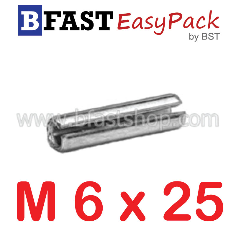 ปิ๊นตะกุดสแตนเลส SUS M6 x 25 (3 ตัว/ถุง)