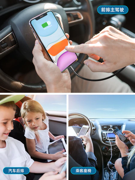 Joyroom JR-CL05 QC3.0+PD Fast Car Charger - 5พอร์ต (3+2) ที่ชาร์จในรถแบบ 2 จุด สามารถติดเบาะหลังได้