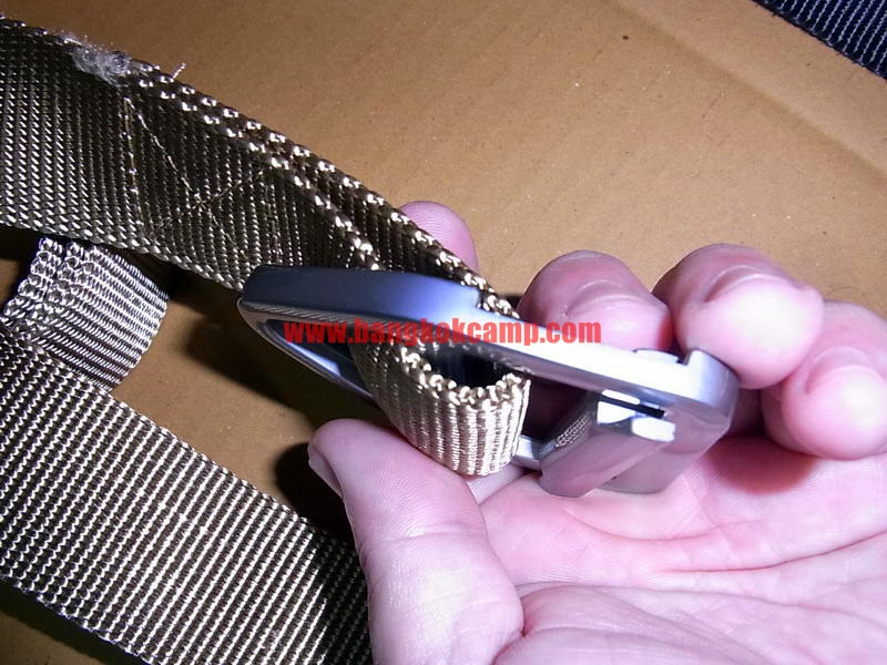 เข็มขัด หัวโลหะขาว สีทราย