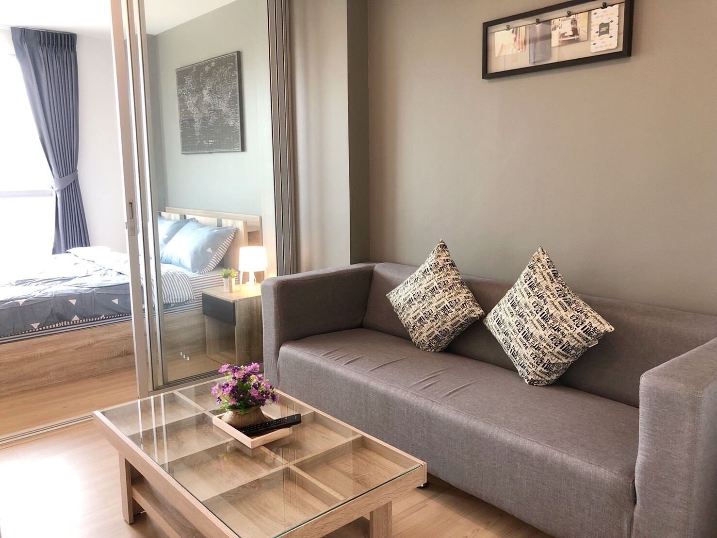ให้เช่า Condo The Niche id Serithai คอนโด เดอะนิช ไอดี เสรีไทย 1 ห้องนอน 1 ห้องน้ำ ตึก B ชั้น 4 วิวเมือง