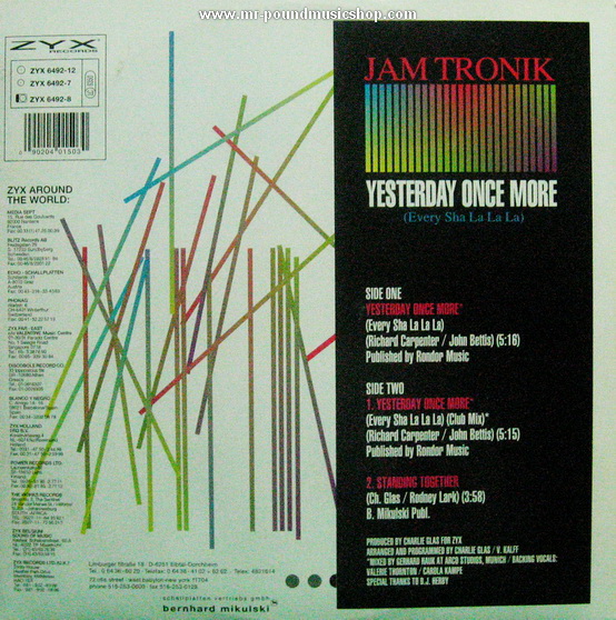 Jam Tronik - Yesterday Once More (Every Sha La La La)