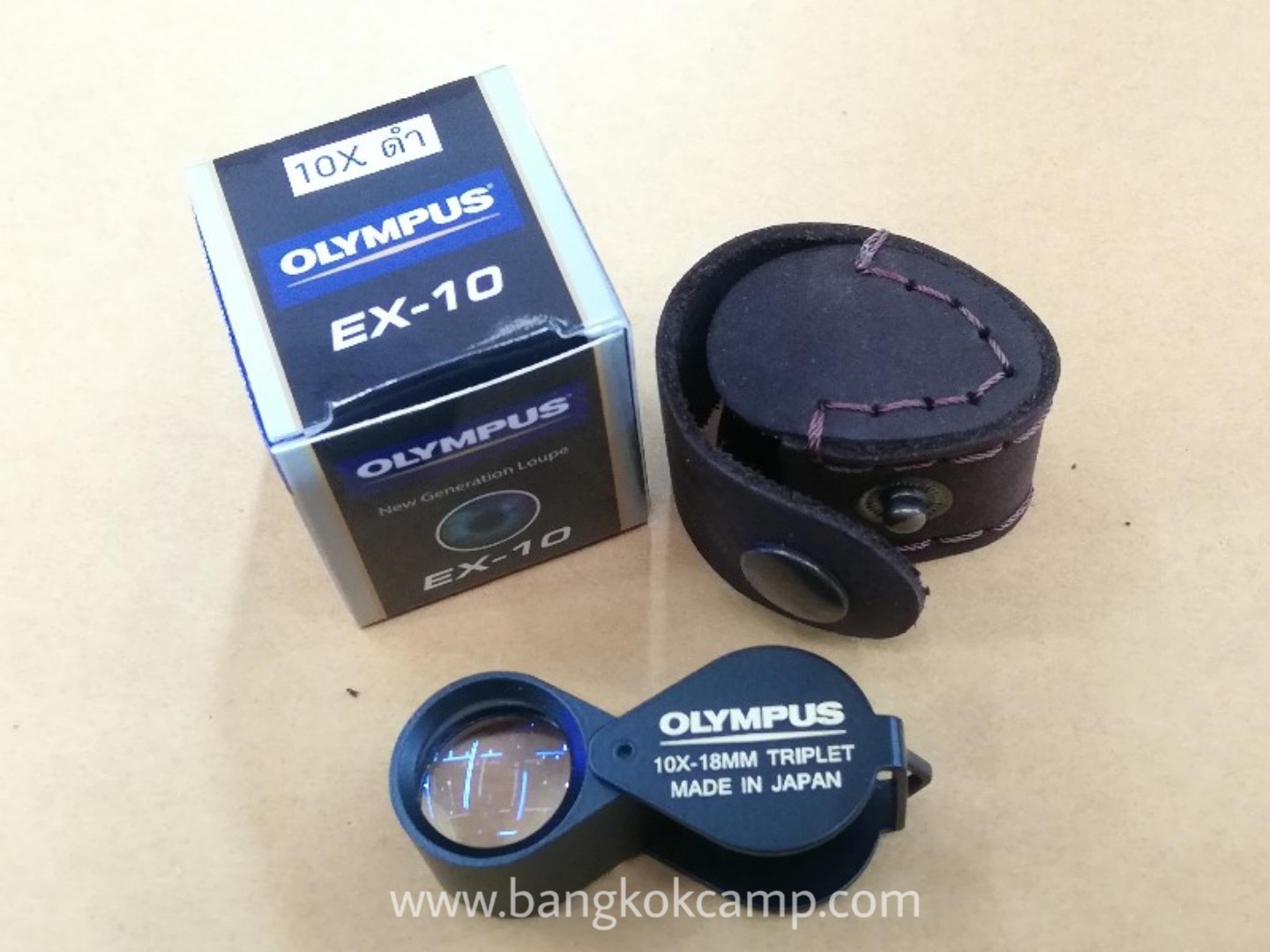 OPYMPUS กล้องส่องพระและจิวเวลรี่ 10x-18MM. TRIPLET (Black) ดำ