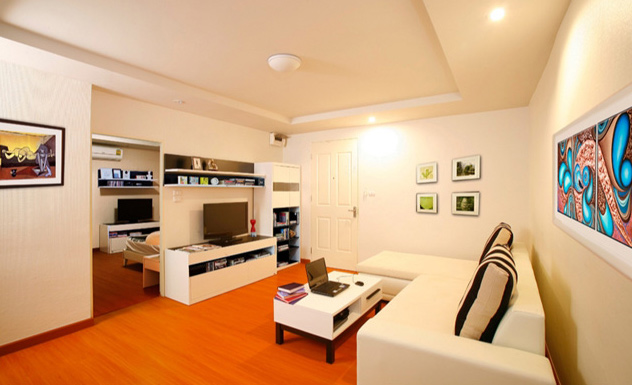 ขาย / เช่า แฮปปี้คอนโด รัชดา 18 อยู่ชั้น 8 ตึก C ขนาด 41.47 sq.m. 1 ห้องนอน 1 ห้องน้ำ มีพื้นที่ห้องนั่งเล่นสบายๆ
