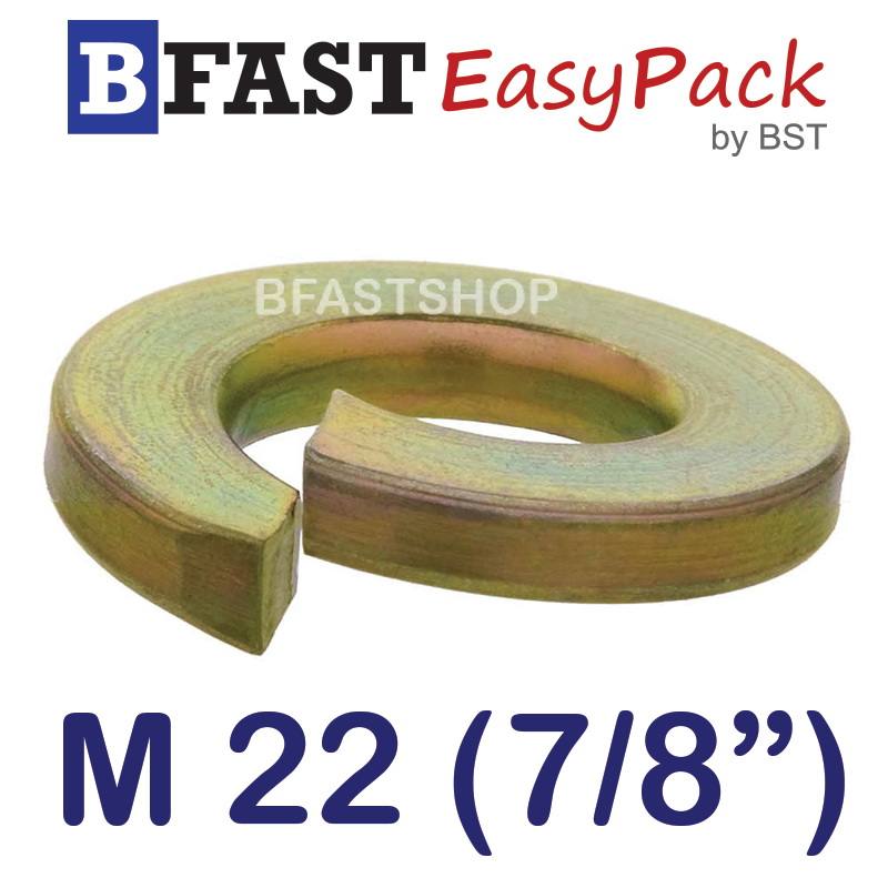แหวนสปริง M22 (7/8") ชุบรุ้ง (4 ตัว/ถุง)