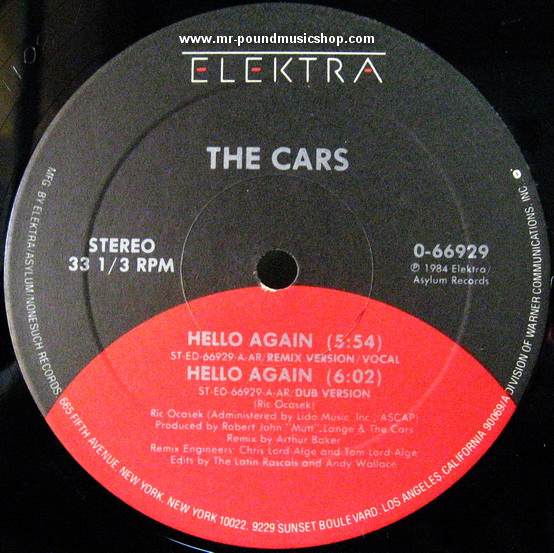 The Cars - Hello Again