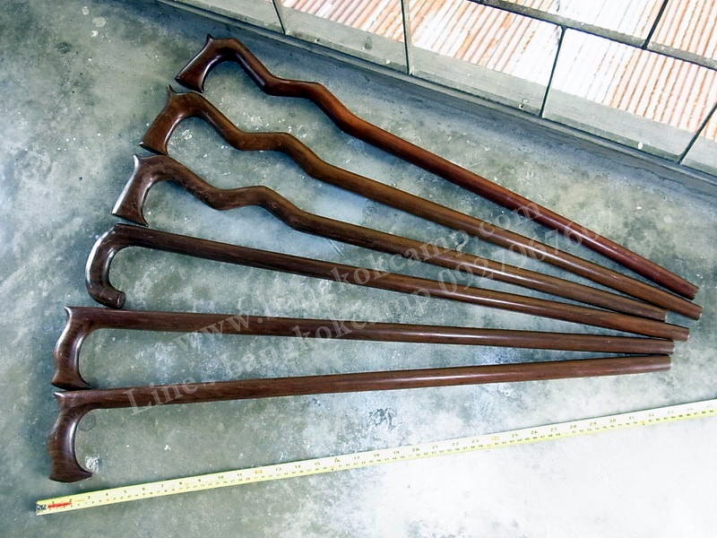 ไม้เท้า ไม้มะค่า (ชุด1)